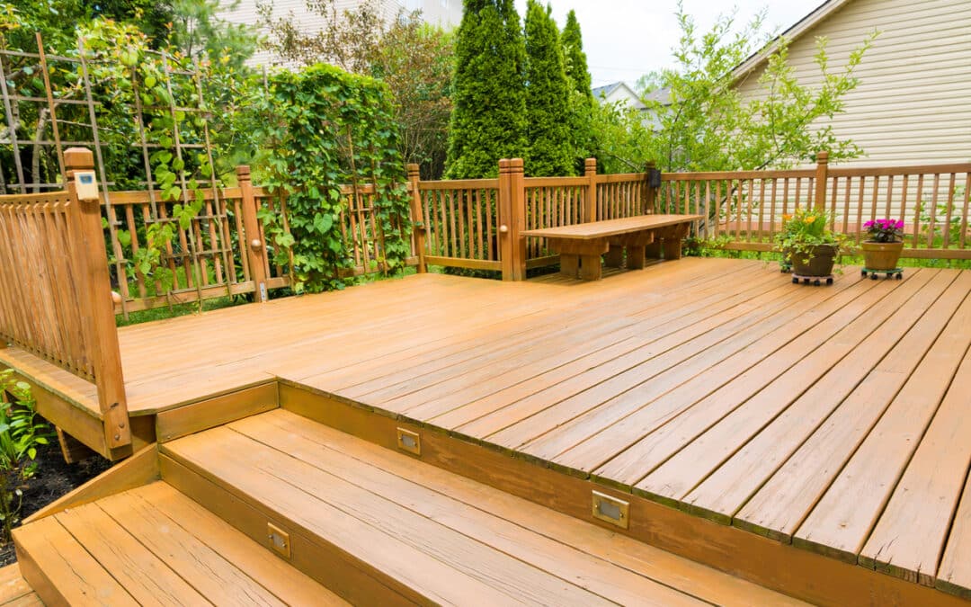 Picture of a light wood deck